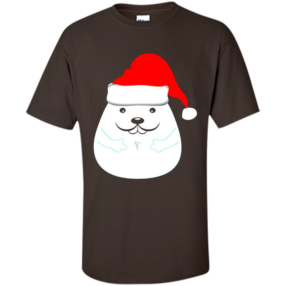 Funny Hamster Christmas t-shirt Santa Hat - Shirt