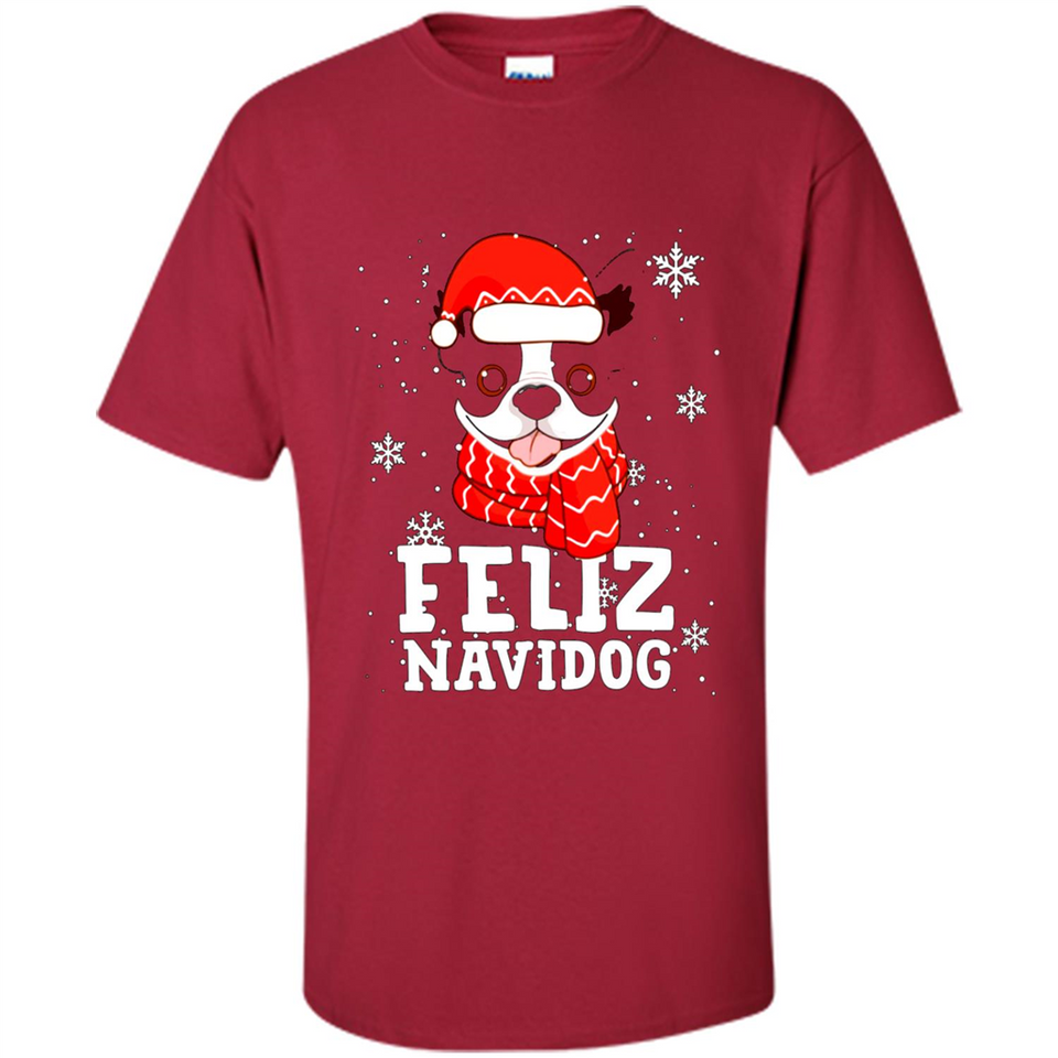 Feliz Navidog Boston Terrier Dog Ugly Xmas Sweater PING PONG