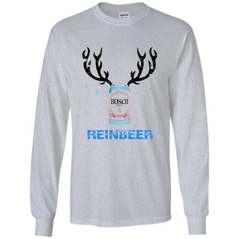 Busch Reinbeer Funny Beer Reindeer Christmas Sweatshirt - Long Sleeve T-Shirt