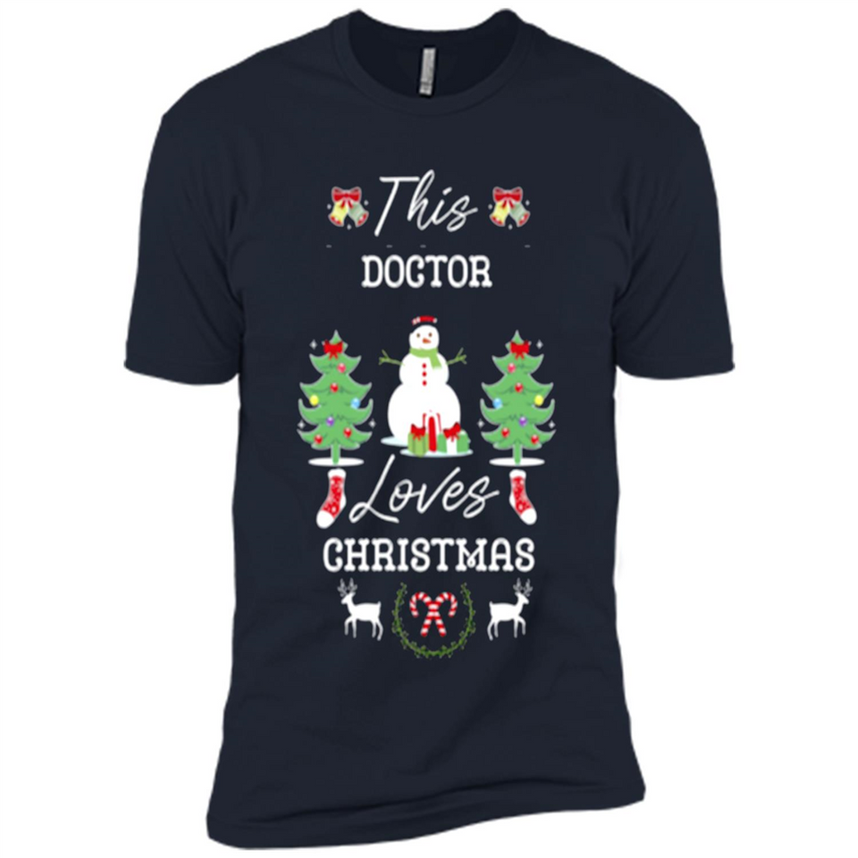 This Doctor Loves Christmas Tree Shirt with Snowman