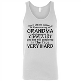 Don't Mess With Me My Grandma Is Crazy And She Will Punch You - Canvas Unisex Tank