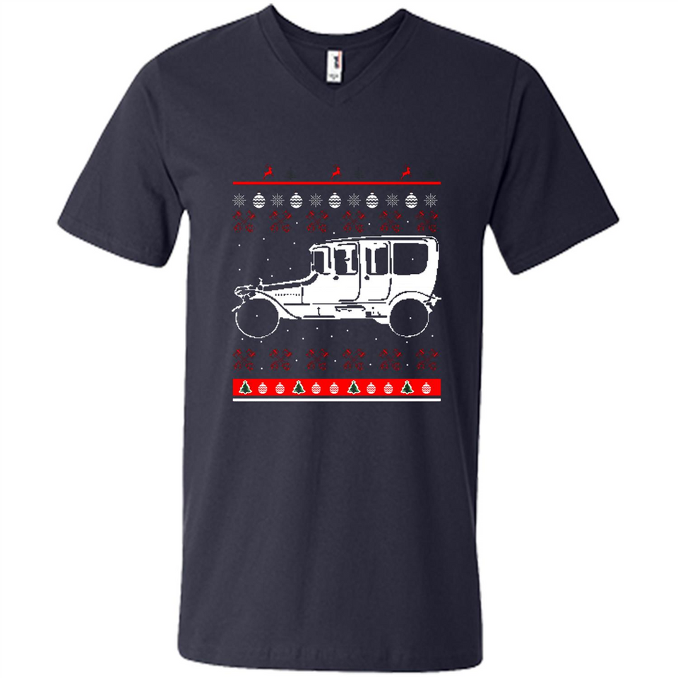 Christmas Ugly Sweater Automobile Ugly Christmas Sweater - Men's V-Neck