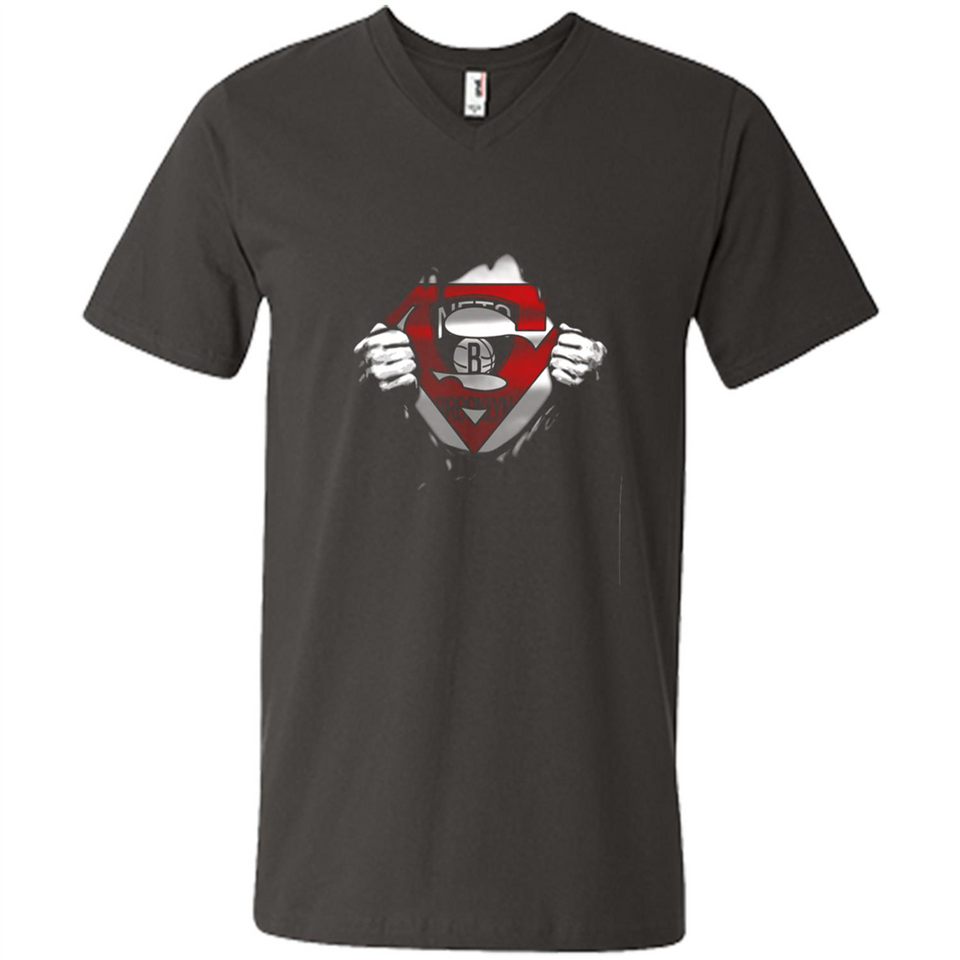 Brooklyn Nets And Superman Fans - Men's V-Neck