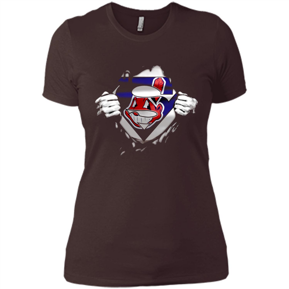 Cleveland Indians And Superman Fans - Ladies' Boyfriend T-Shirt