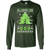 Oh Chemist Tree Ugly Christmas Sweater - Long Sleeve T-Shirt