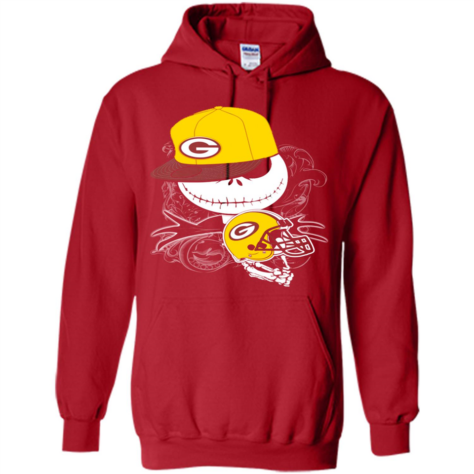 Jack Skellington The Nightmare Before Christmas-Packers Football - Hoodie
