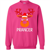 Prancer Reindeer Santa Claus Funny Xmas Holiday T-Shirt - Sweatshirt