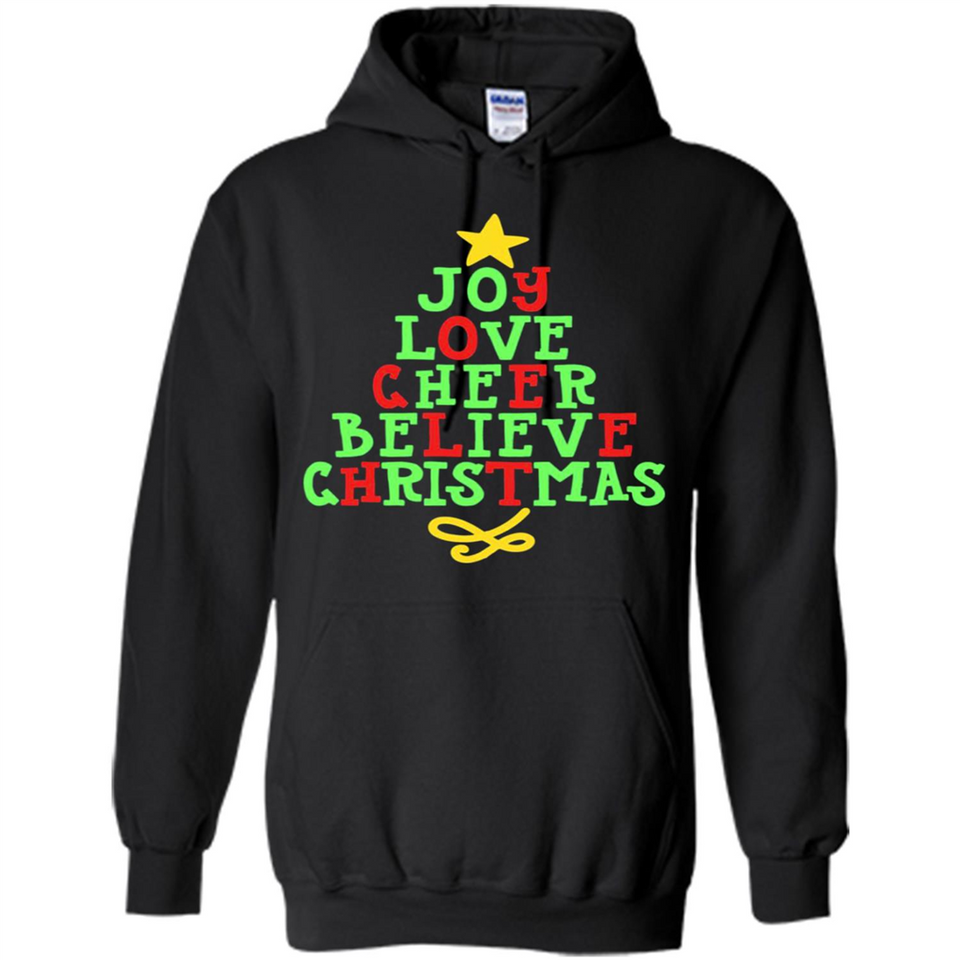 Joy Love Cheer Believe Christmas Tree