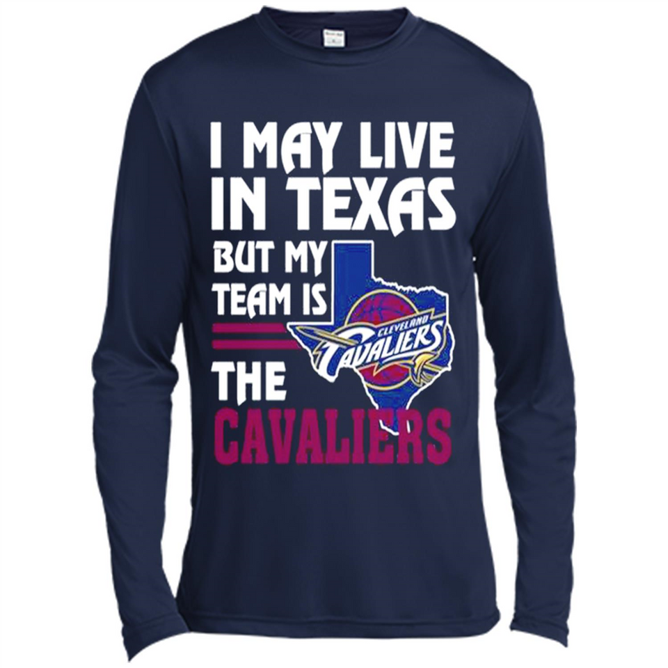 I May Live In Texas But My Team Is The Cavaliers - Canvas Long Sleeve T-Shirt