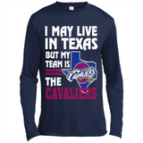 I May Live In Texas But My Team Is The Cavaliers - Canvas Long Sleeve T-Shirt