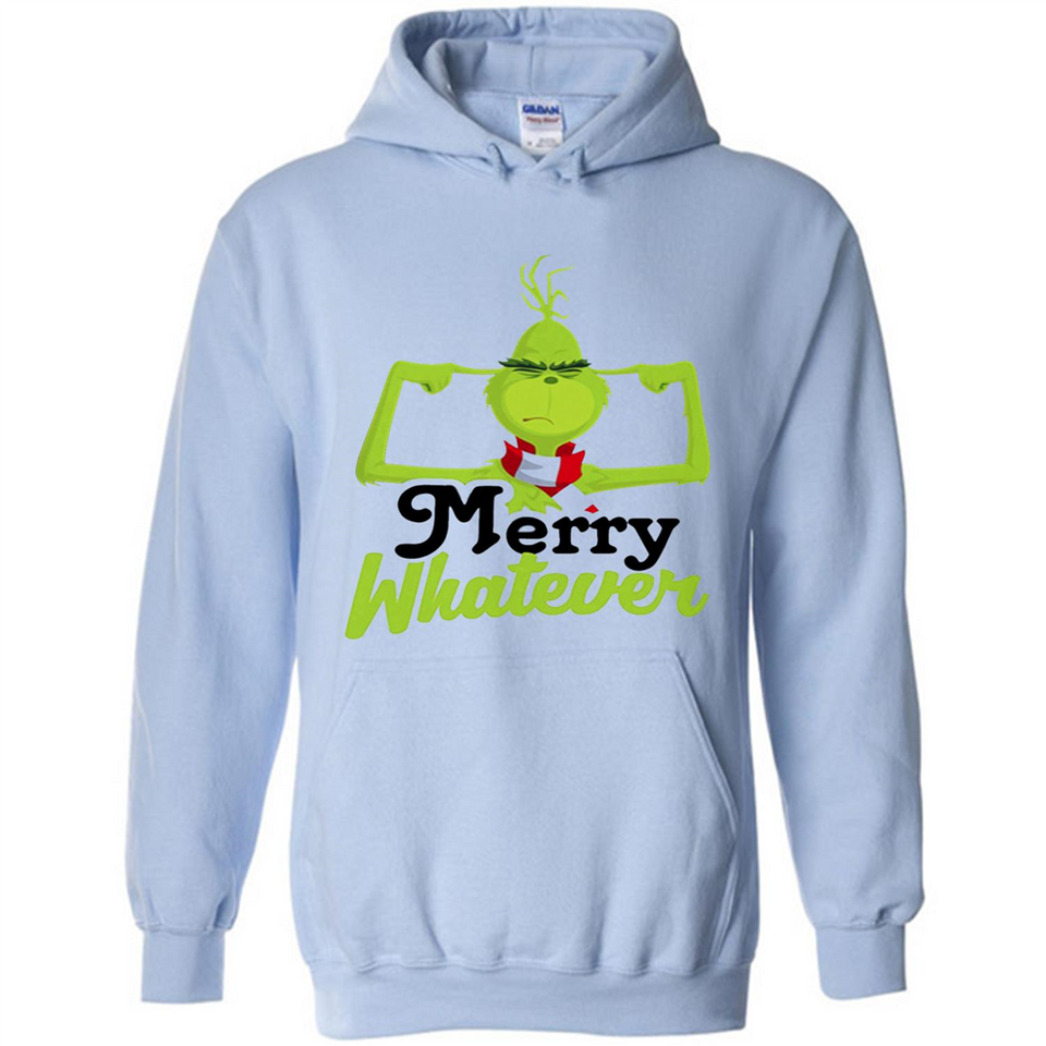 Grinch Merry Whatever Funny Christmas Sporty - Hoodie