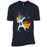 Christmas Dabbing Unicorn - Premium Short Sleeve T-Shirt