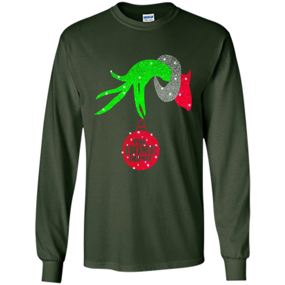 Grinch hand holding HomeDepot Glitter Christmas PING PONG