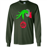 Grinch hand holding HomeDepot Glitter Christmas PING PONG