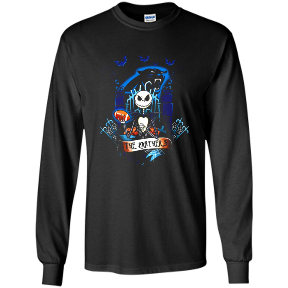 Carolina Panthers Halloween The Nightmare Before Christmas - Long Sleeve T-Shirt