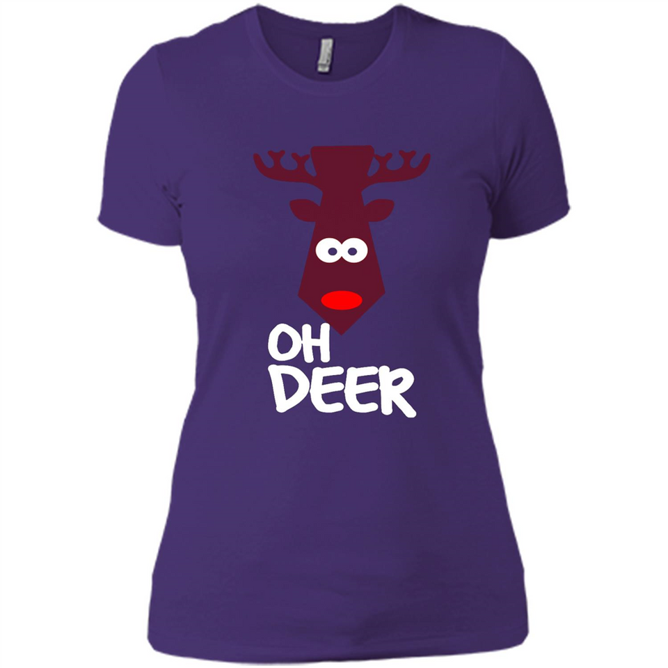 Oh Deer Christmas Reindeer Black mugs PINGPONG - Ladies' Boyfriend T-Shirt