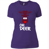 Oh Deer Christmas Reindeer Black mugs PINGPONG - Ladies' Boyfriend T-Shirt
