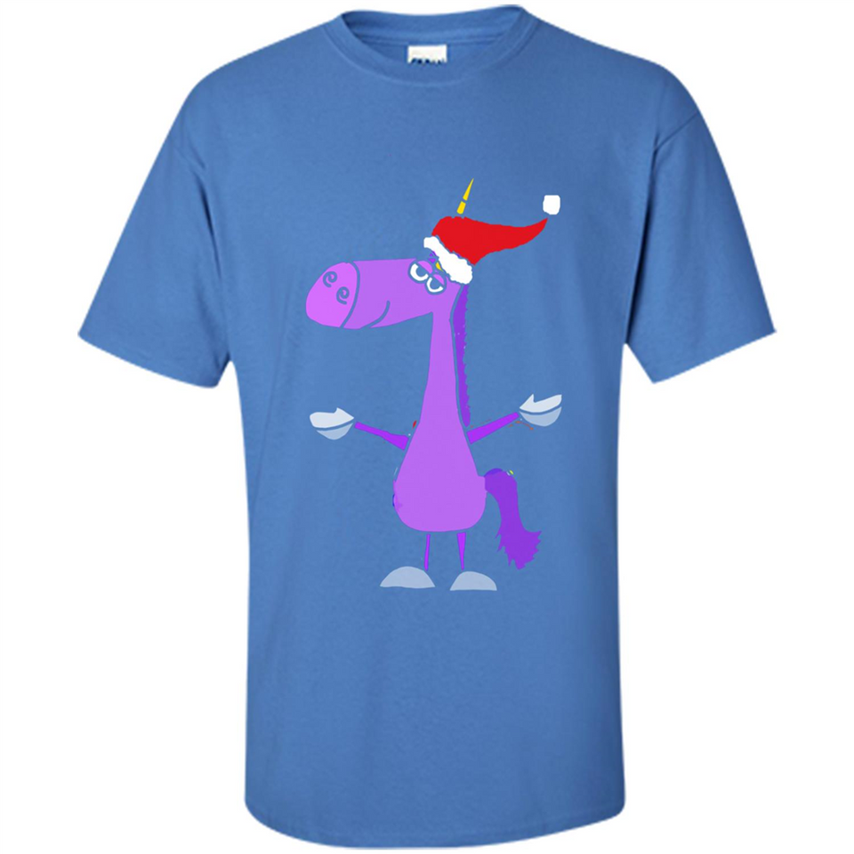 Funny Christmas Unicorn in Santa Hat - Shirt