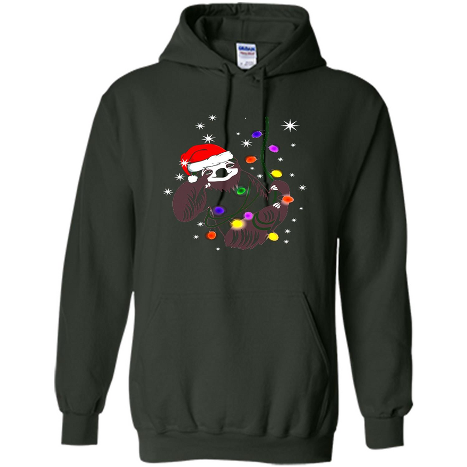 Cute Christmas Choloepus Sloth Santa Led Light Mug - Hoodie