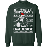 All I Want For Christmas Is Harambe Christmas - Sweatshirt