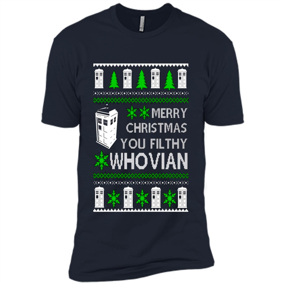 Merry Christmas You Filthy Whovian ugly sweater PINGPONG