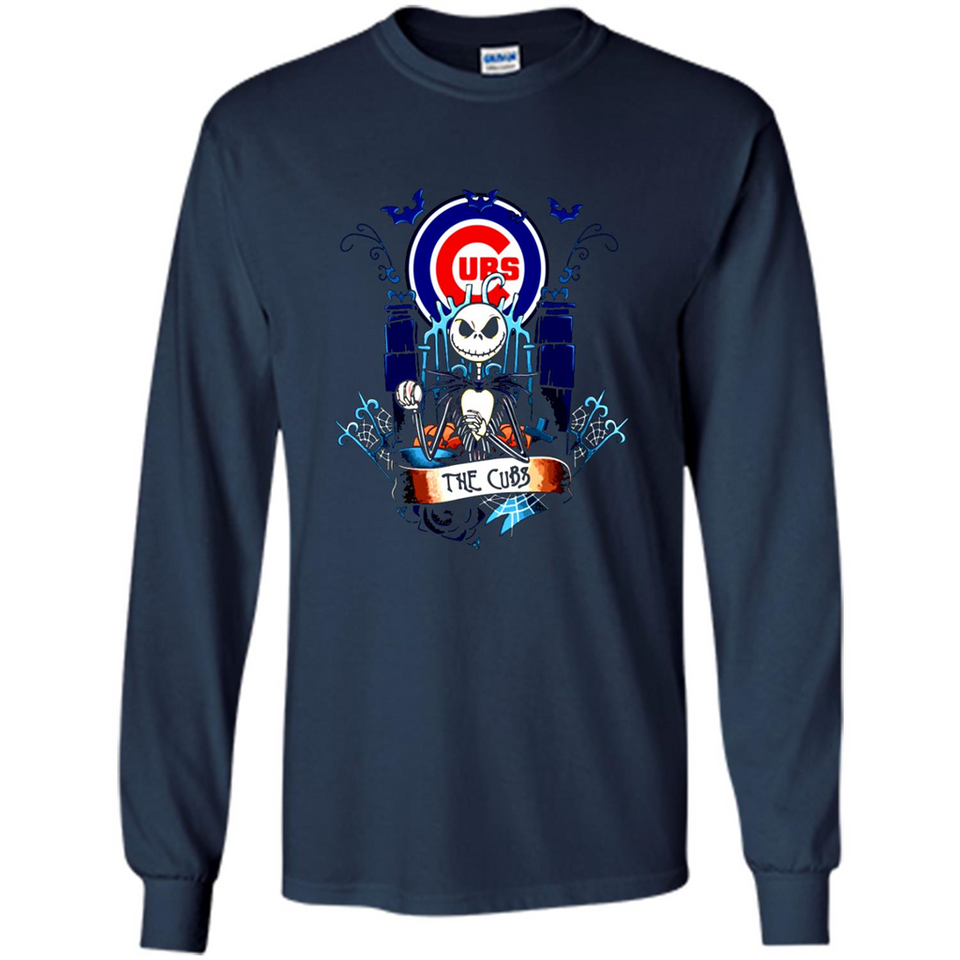 Chicago Cubs Halloween The Nightmare Before Christmas - Long Sleeve T-Shirt