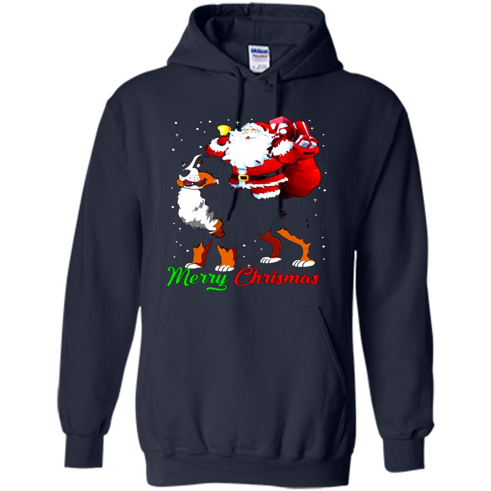 Merry Christmas Santa Claus With Big Dog sweater PINGPONG