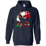 Merry Christmas Santa Claus With Big Dog sweater PINGPONG