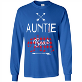 Aunt Shirt Buffalo Plaid Family Camp Bear Tee - Long Sleeve T-Shirt