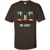 Christmas In July Shirt Surfing Palm Trees Surfboard - Shirt