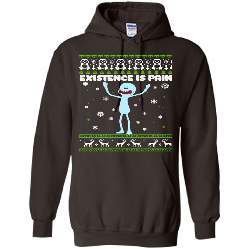 Mr Meeseeks Xistence Is Pain Ugly Christmas - Hoodie