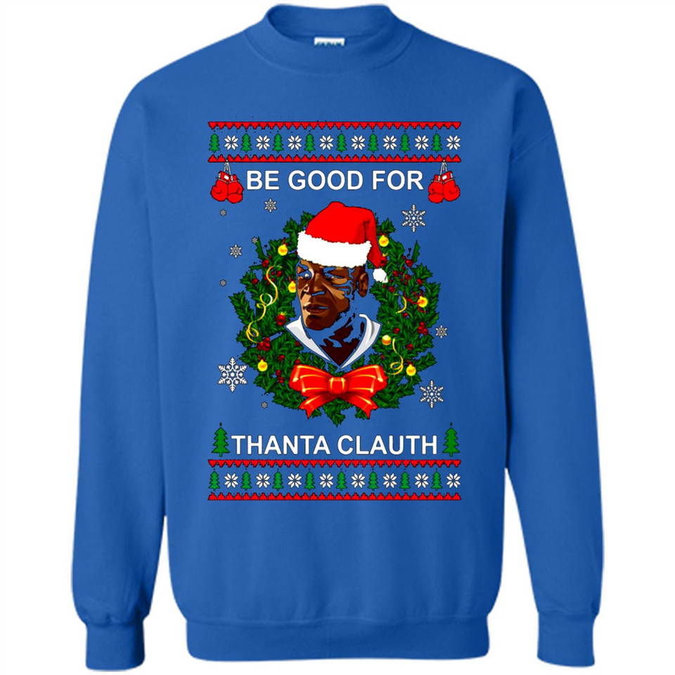 Mike Tyson Thanta Clauth Santa Claus Christmas sweater PINGPONG