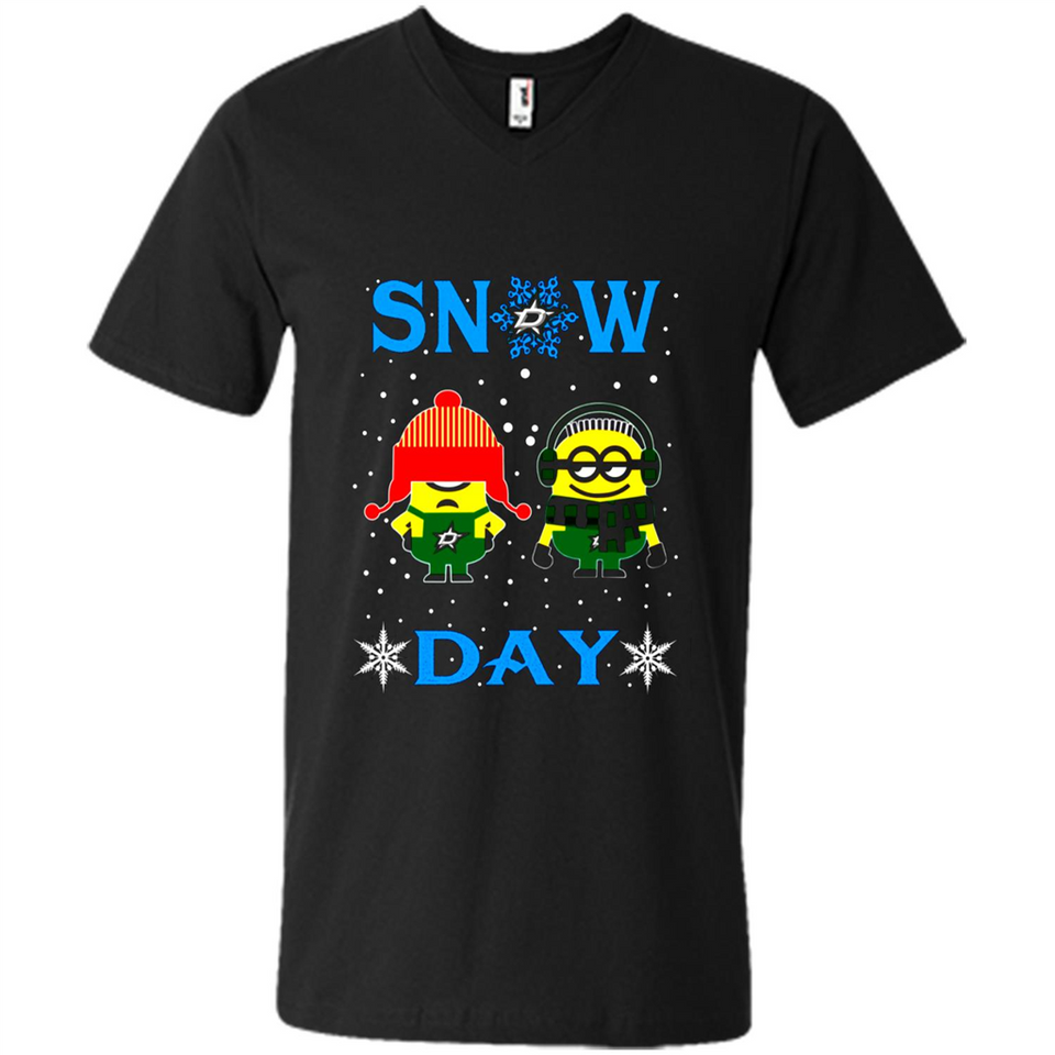 Snow Day Shirt For Dallas Stars Vs Minion Fans pingpong