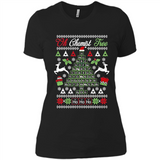 Chemist Tree Shirt Oh Chemistry Tree Ugly Christmas - Ladies' Boyfriend T-Shirt