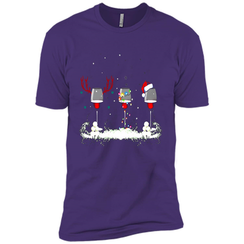 Christmas Red Wine - Merry Xmas T-Shirt - Premium Short Sleeve T-Shirt