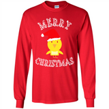 Bird Santa Merry Christmas T-Shirt - Birds Watchers Xmas - Long Sleeve T-Shirt