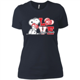 Snoopy loves NBA Atlanta Hawks - Ladies' Boyfriend T-Shirt