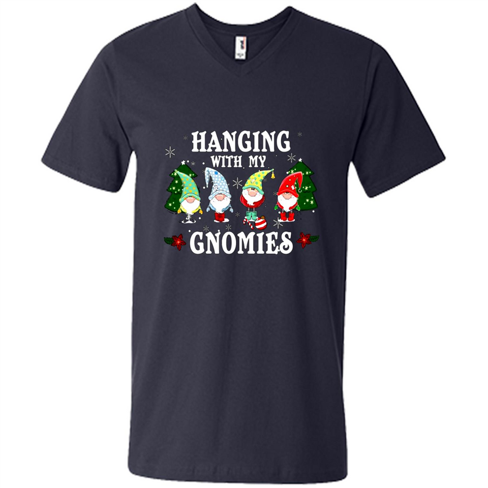 Christmas Garden Gnome Hanging With My Gnomies Shirt Sweater - Men's V-Neck