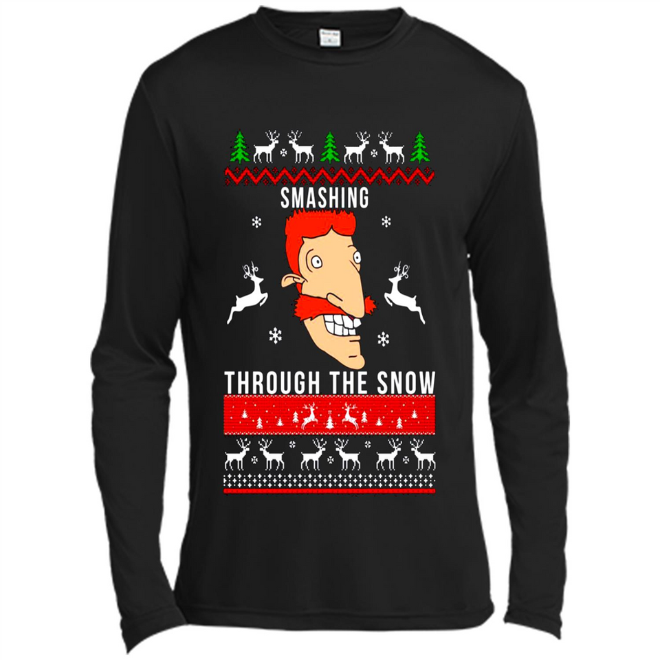 Nigel Thornberry Smashing through the snow Christmas sweatshirt PINGPONG