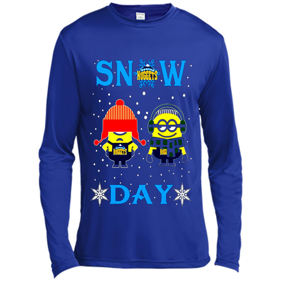Snow Day Shirt For Denver Nuggets Vs Minion Fans pingpong