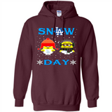 Snow Day Shirt For Los Angeles Dodgers Vs Minion Fans pingpong