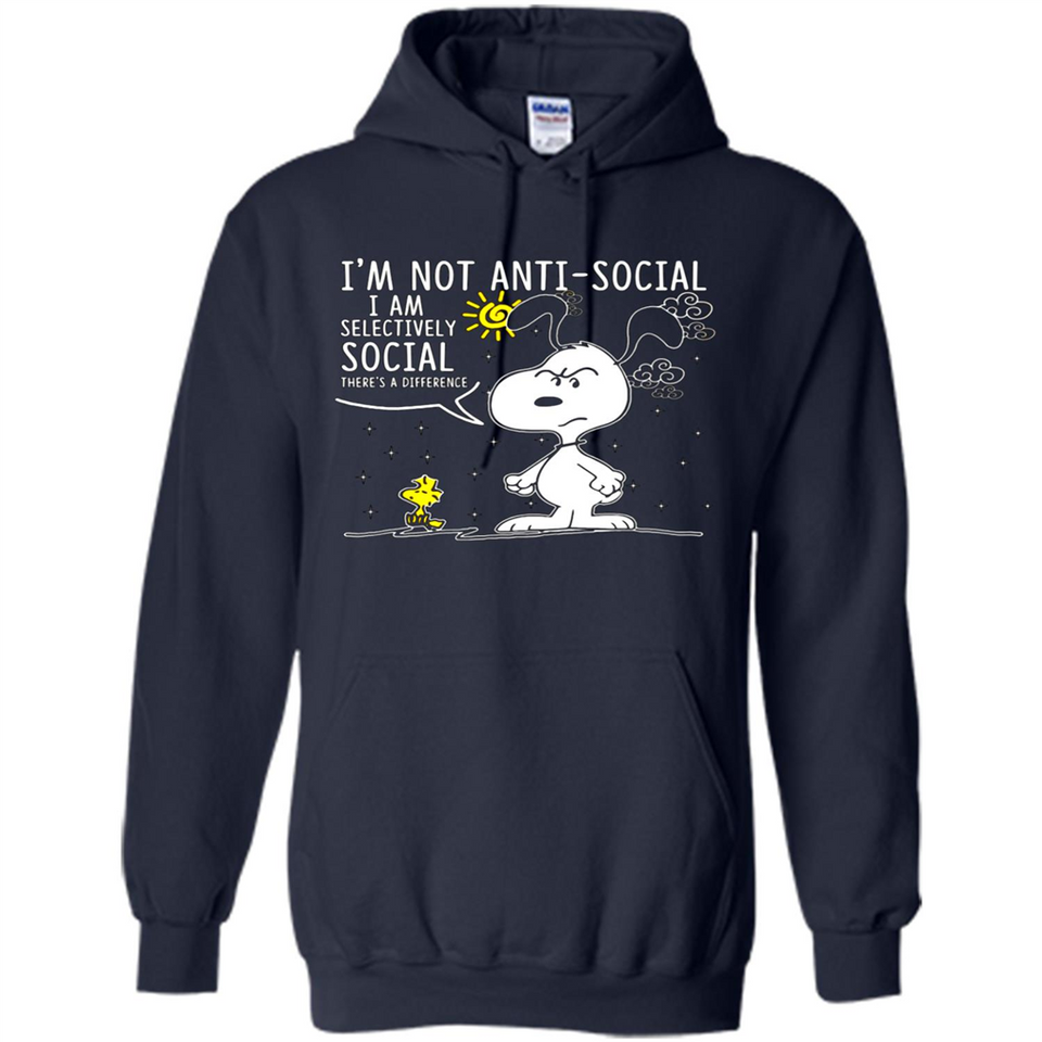 Snoopy I'm Not Anti-Social I Am Selectively Social