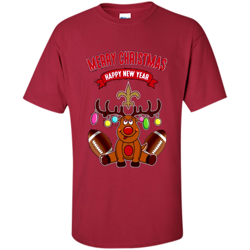 New Orleans Saints NFL Reindeer Funny Merry Christmas And Happy New Year