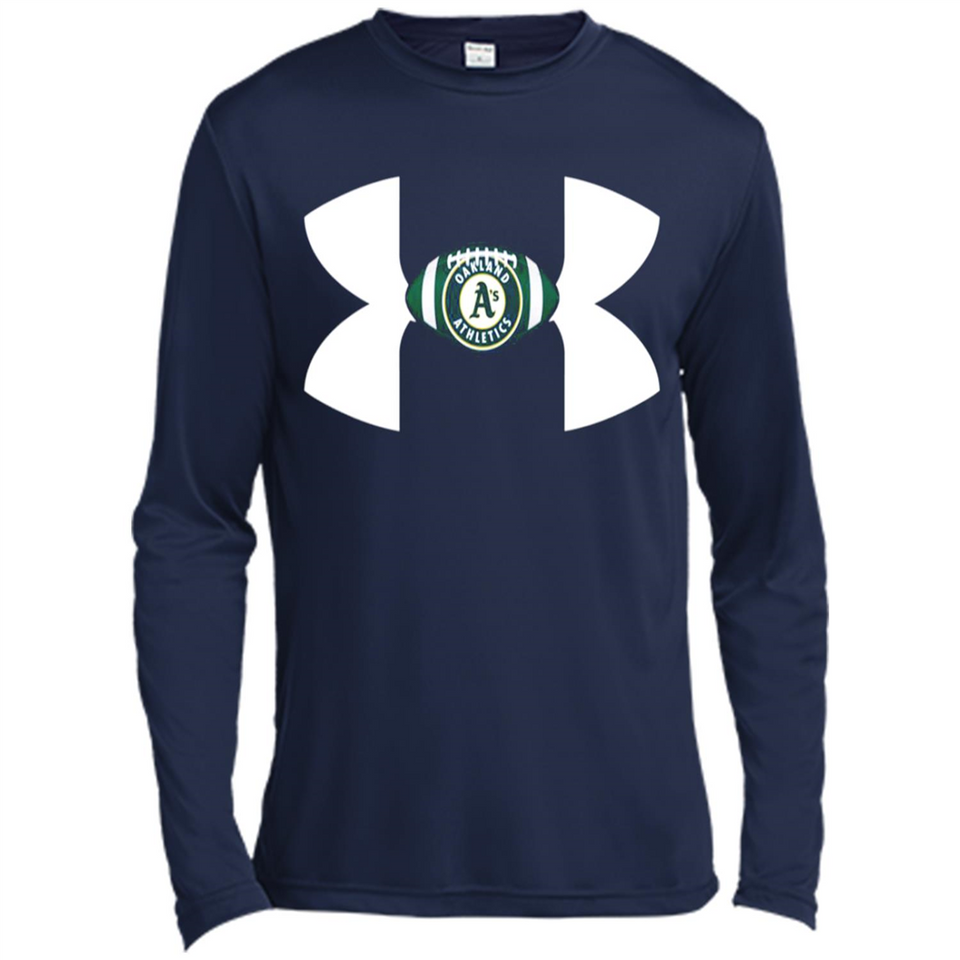 Oakland Athletics Under Armour Logo - Canvas Long Sleeve T-Shirt