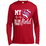 Tennessee Titans Football My Heart is on that Field - Canvas Long Sleeve T-Shirt