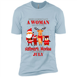 Never Underestimate A July Woman Watches Hallmark Movies Sweatshirt PINGPONG