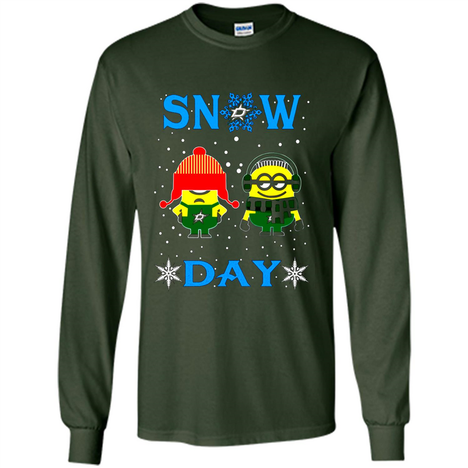 Snow Day Shirt For Dallas Stars Vs Minion Fans pingpong