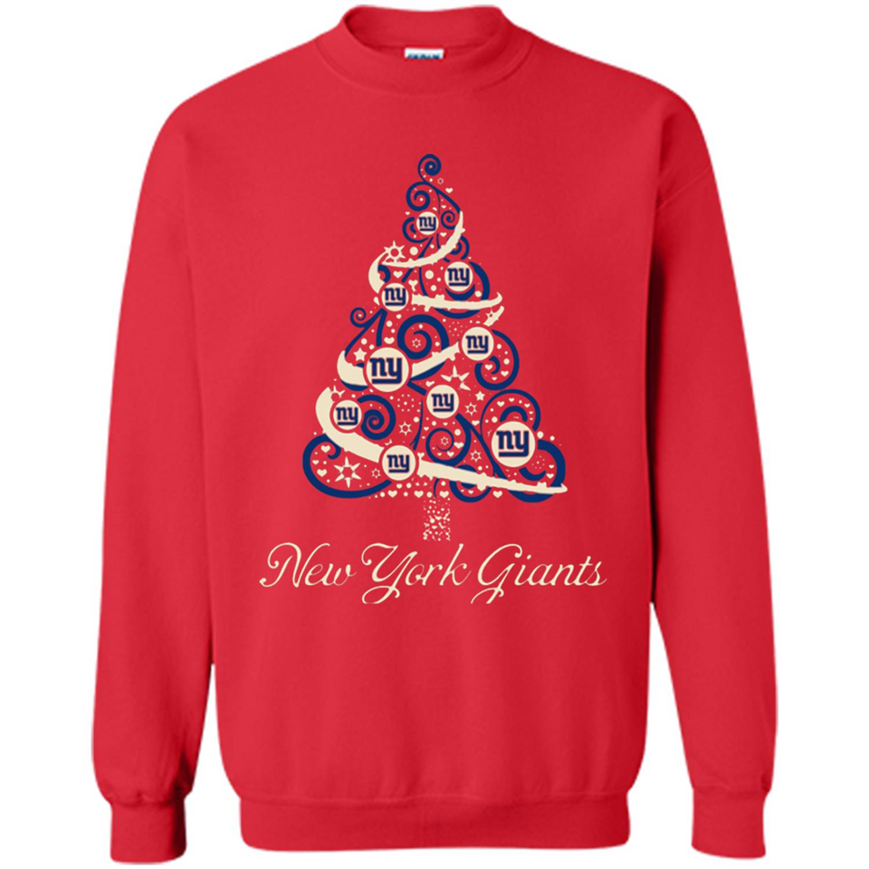 New York Giants NFL Football Team Logo Christmas Tree T-Shirt - Sweatshirt