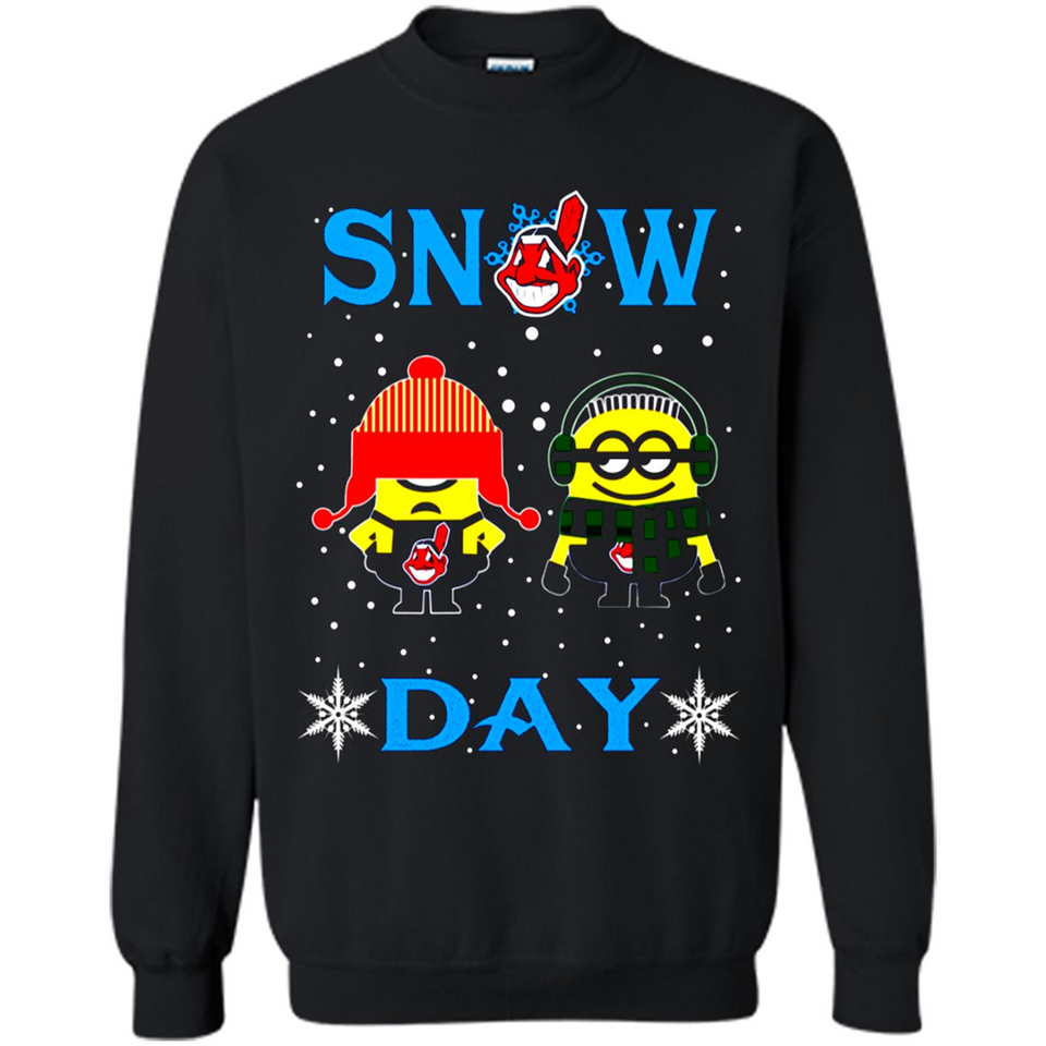 Snow Day Shirt For Cleveland Indians Vs Minion Fans pingpong