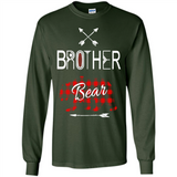 Brother Shirt Buffalo Plaid Family Camping Bear Tee - Long Sleeve T-Shirt